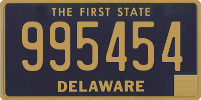 DE license plate 995454