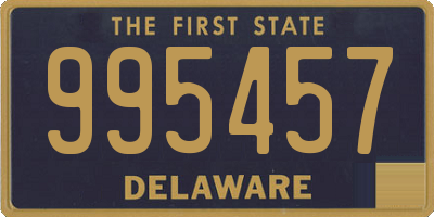 DE license plate 995457