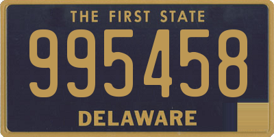 DE license plate 995458