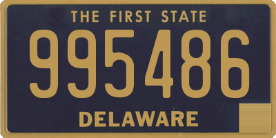 DE license plate 995486