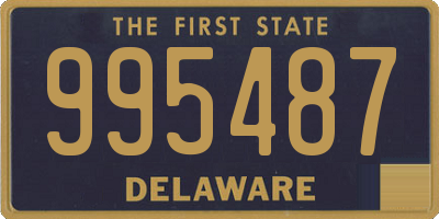 DE license plate 995487