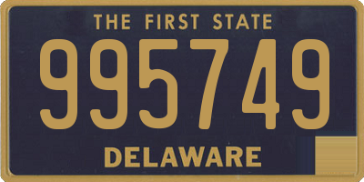 DE license plate 995749