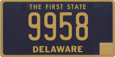 DE license plate 9958