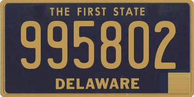 DE license plate 995802