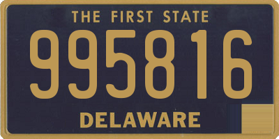 DE license plate 995816