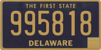 DE license plate 995818