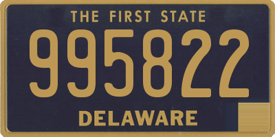 DE license plate 995822