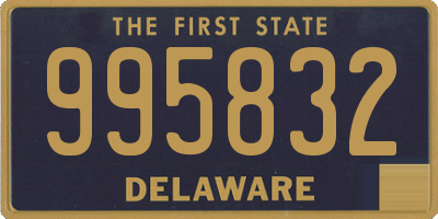 DE license plate 995832