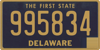 DE license plate 995834