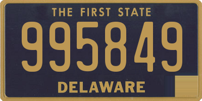 DE license plate 995849