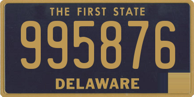 DE license plate 995876