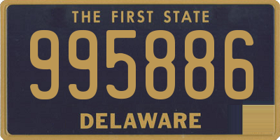 DE license plate 995886