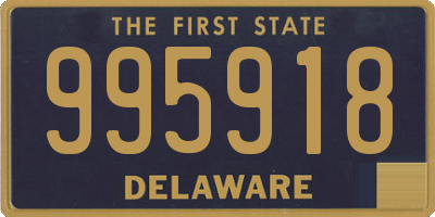 DE license plate 995918
