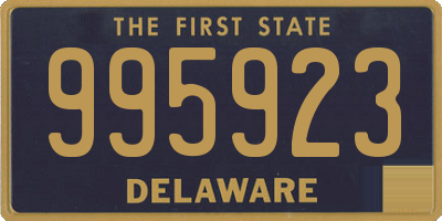 DE license plate 995923