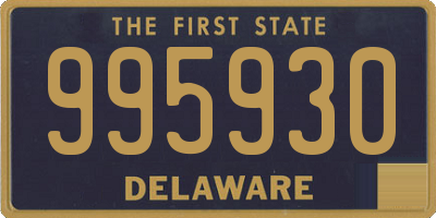 DE license plate 995930