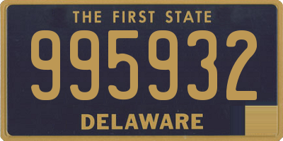 DE license plate 995932