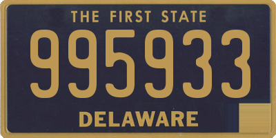 DE license plate 995933