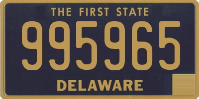 DE license plate 995965