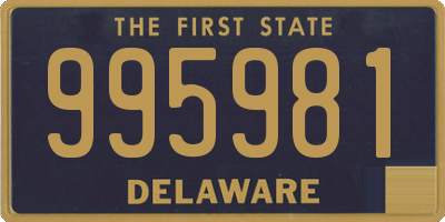 DE license plate 995981