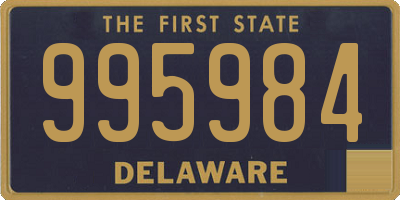 DE license plate 995984