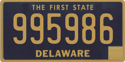 DE license plate 995986