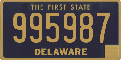 DE license plate 995987