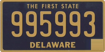 DE license plate 995993