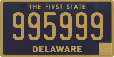 DE license plate 995999