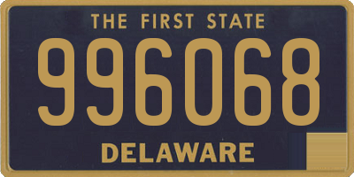 DE license plate 996068