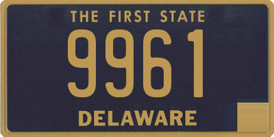 DE license plate 9961