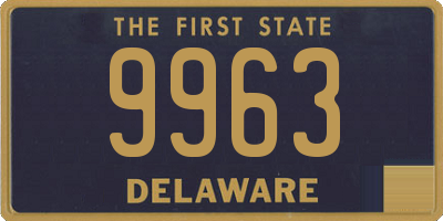 DE license plate 9963