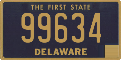 DE license plate 99634