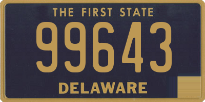 DE license plate 99643