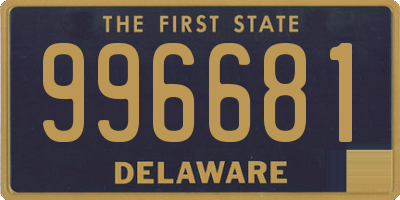 DE license plate 996681