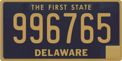 DE license plate 996765