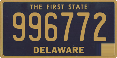 DE license plate 996772