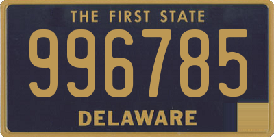 DE license plate 996785