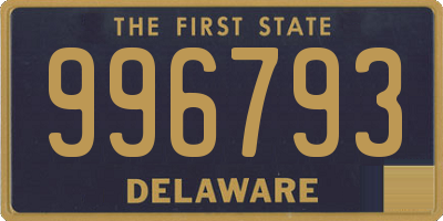 DE license plate 996793