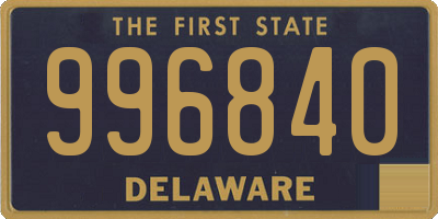 DE license plate 996840