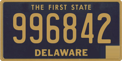 DE license plate 996842