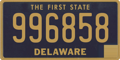 DE license plate 996858