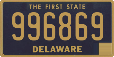 DE license plate 996869