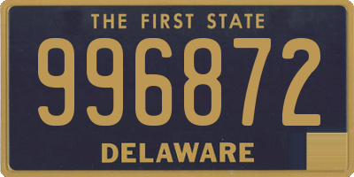 DE license plate 996872