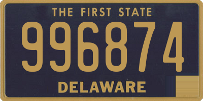 DE license plate 996874