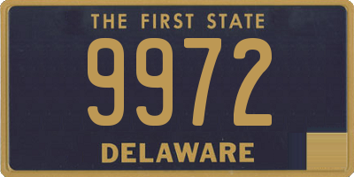 DE license plate 9972