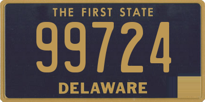 DE license plate 99724