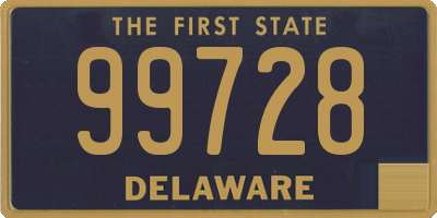 DE license plate 99728