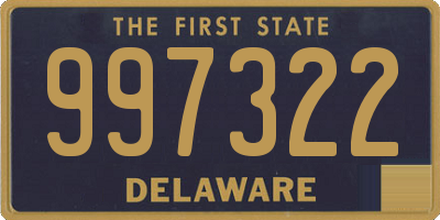 DE license plate 997322