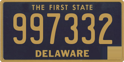 DE license plate 997332