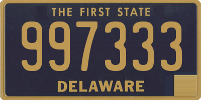 DE license plate 997333